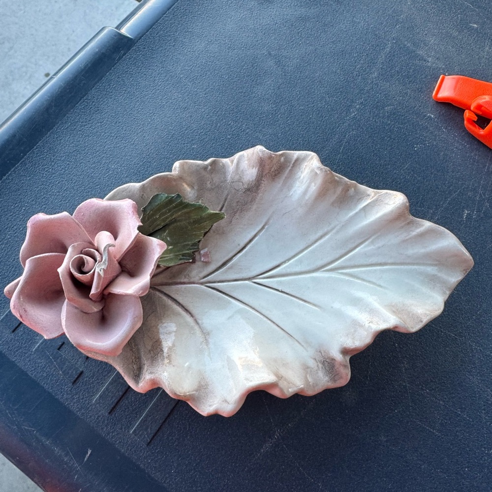 White and Pink Decorative Dish